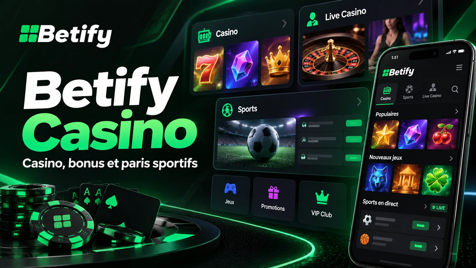 Betify Casino, bonus et paris sportifs